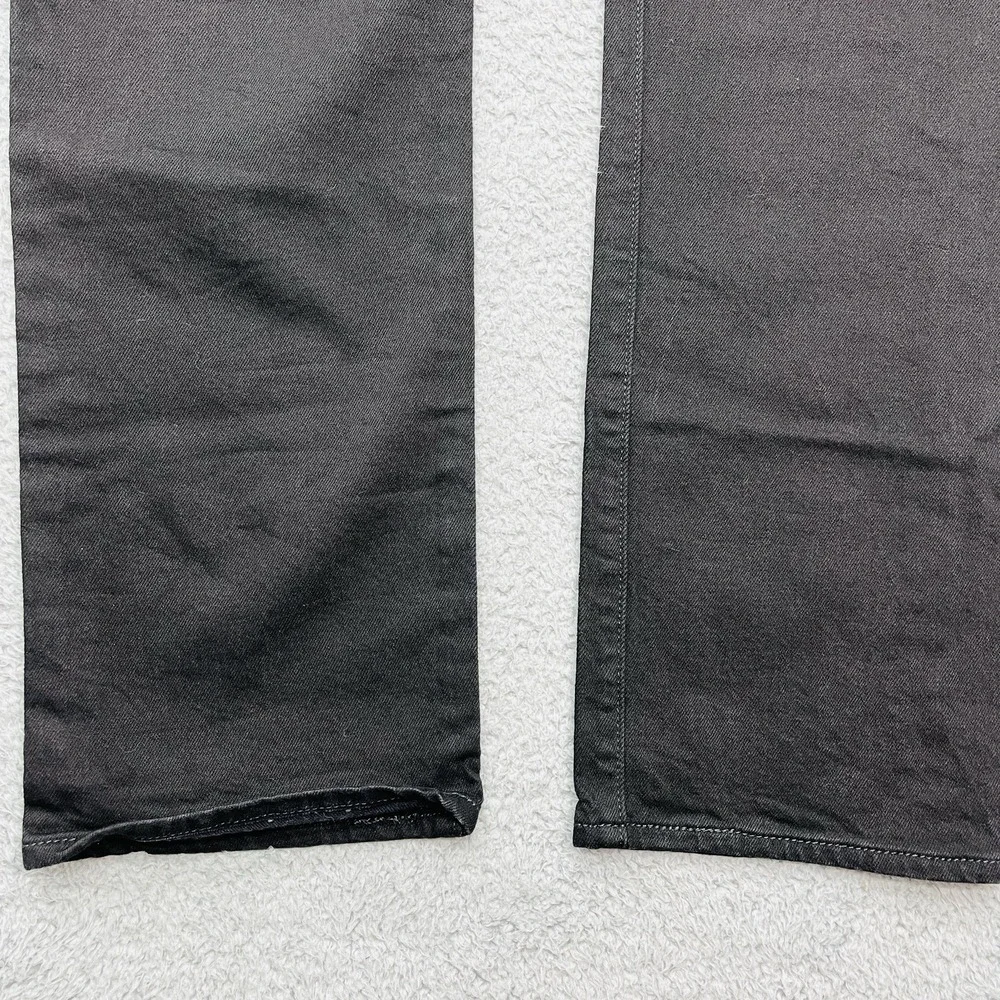 Levi's 501 Button Fly Jeans Mens 36x33 Black Straight Leg Classic Normcore‎